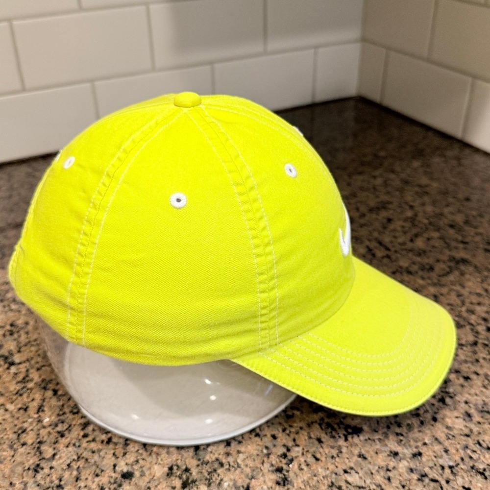 Nike Golf Hat Adjustable Men's Volt Neon Yellow Baseball Cap - Picture 5 of 11
